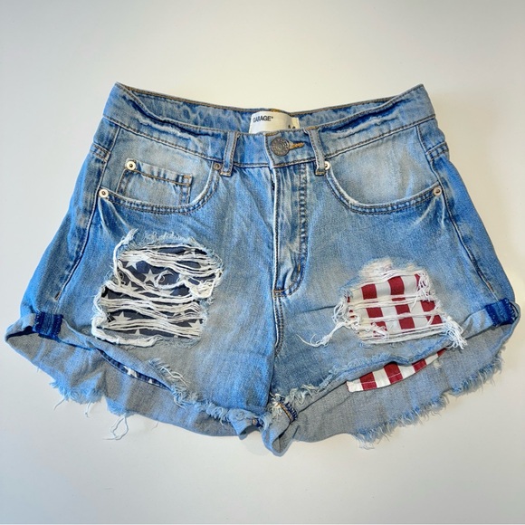 🛍️ 4 for 20$ / Garage Short Shorty Americsn Flag / 1 - Picture 1 of 7